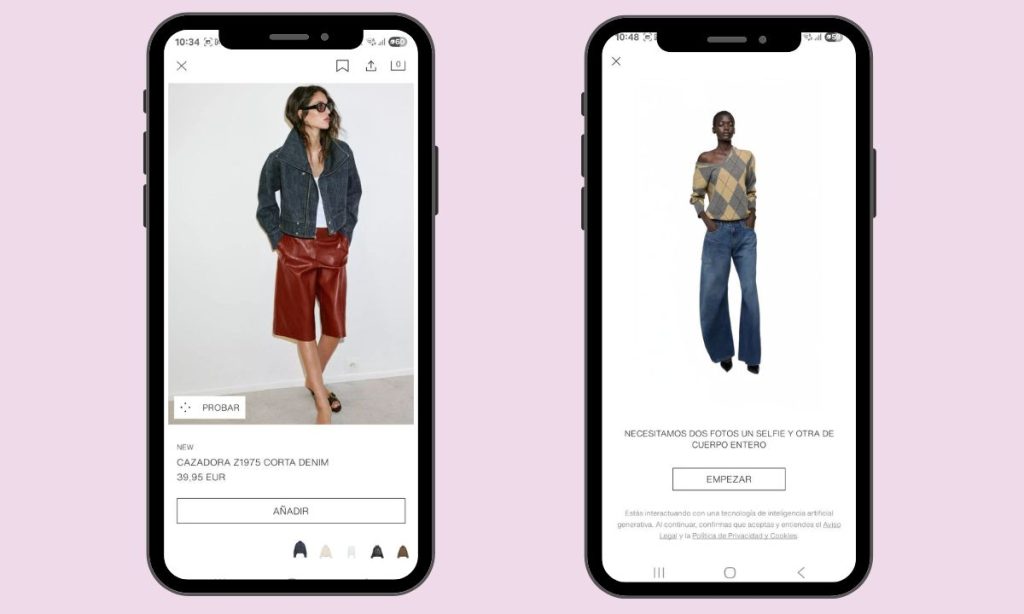 Zara virtual try-on — personalised 3D avatar from selfie in Zara app