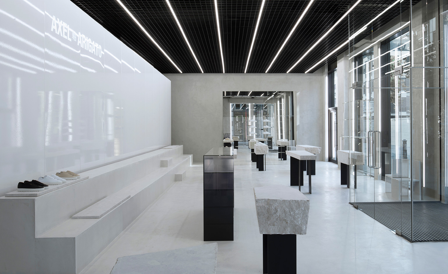 Axel Arigato London flagship store interior — Broadwick Street